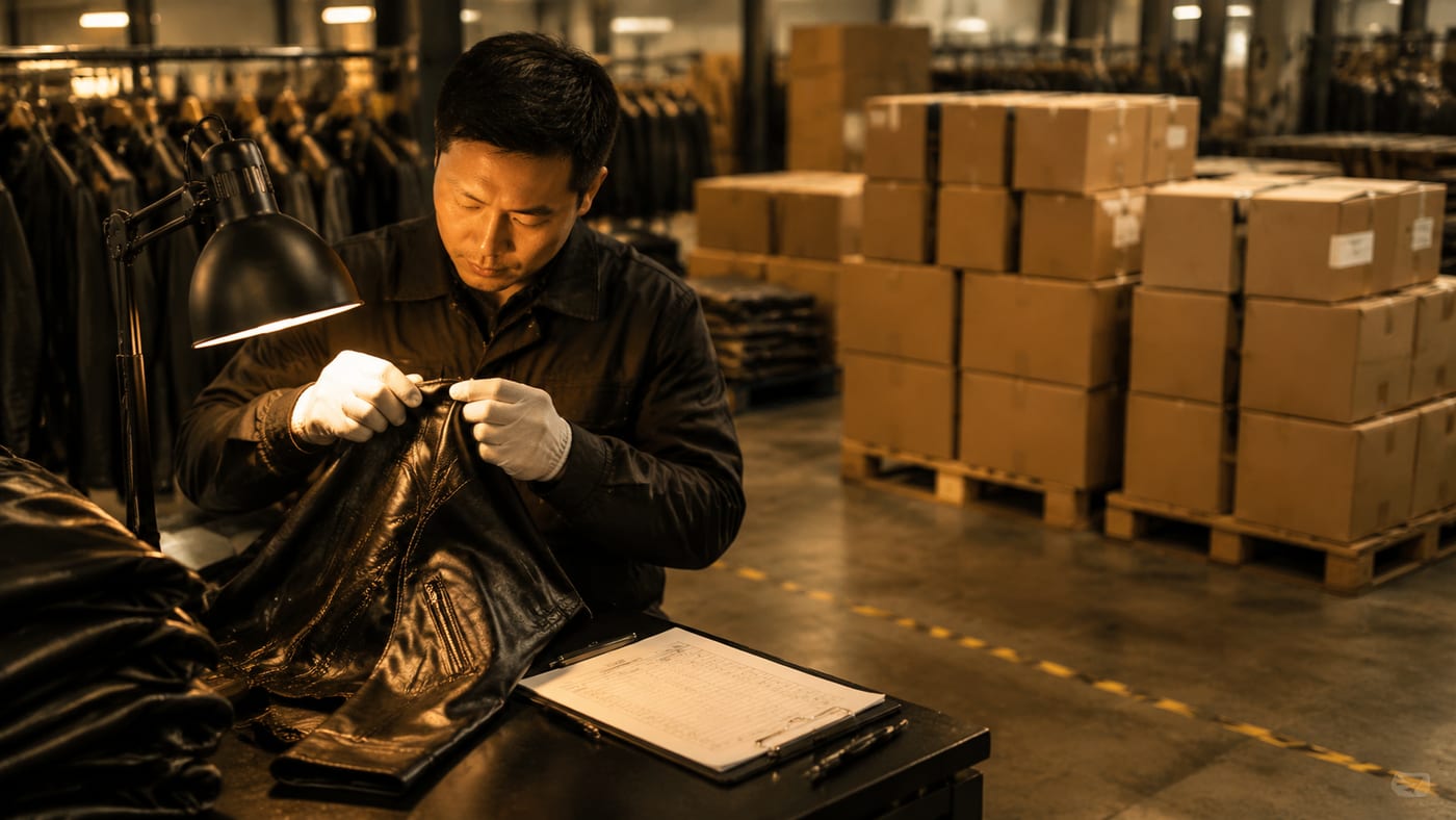 Hashbloom International QC and export coordination table with inspection checklist and carton labels