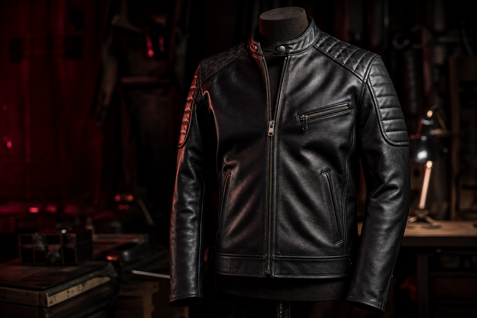 Custom Biker Leather Jacket - Custom Leather Manufacturer Sialkot Pakistan