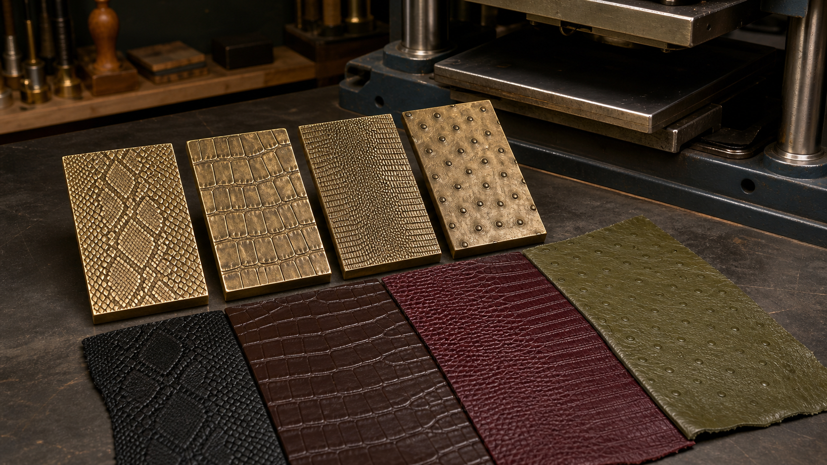 How We Emboss Exotic-Grain Patterns on Sheep and Cow Leather