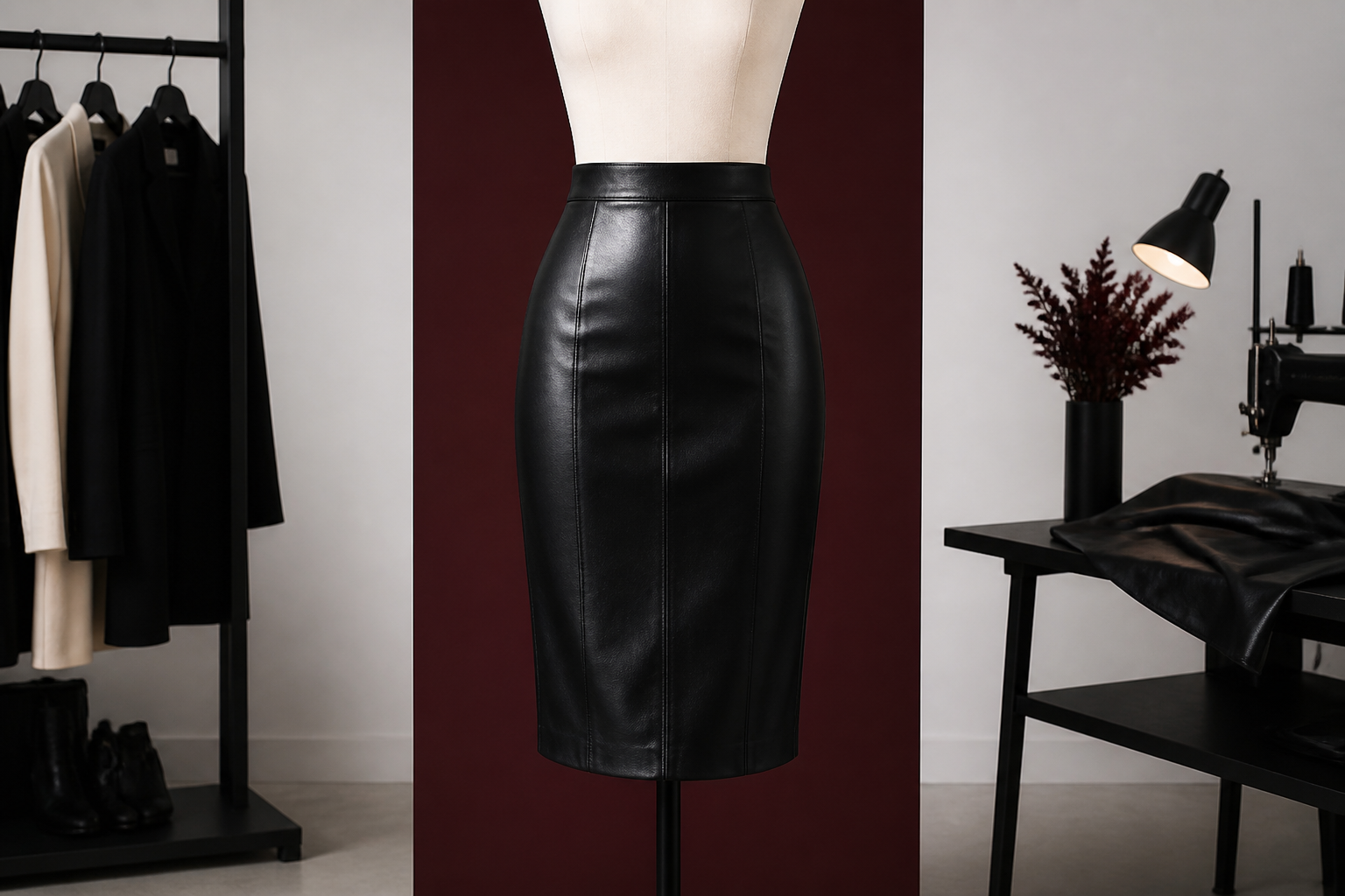 Custom Leather Pencil Skirt - Custom Leather Manufacturer Sialkot Pakistan