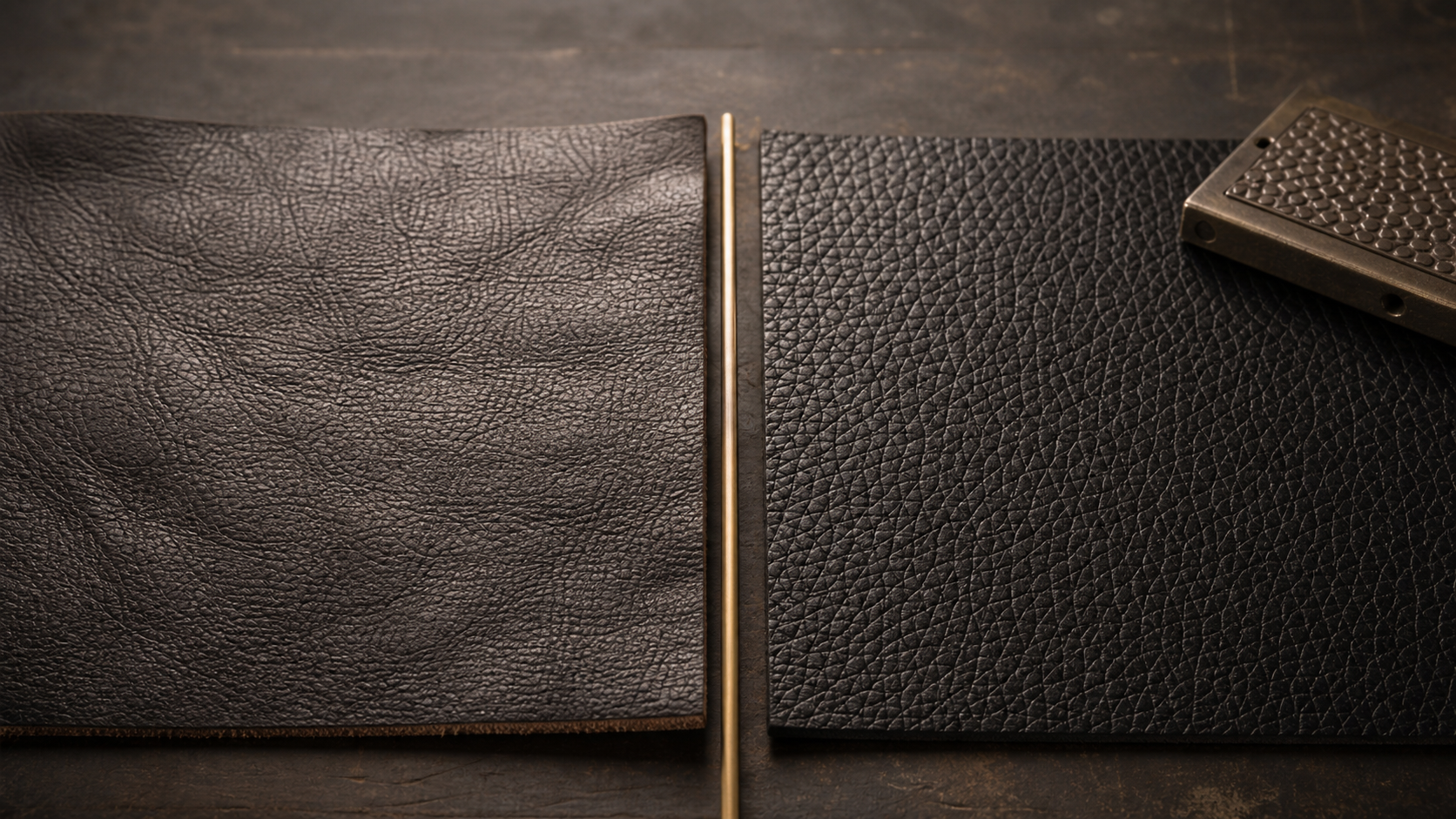 Natural-Grain vs Plate-Embossed Cow Leather