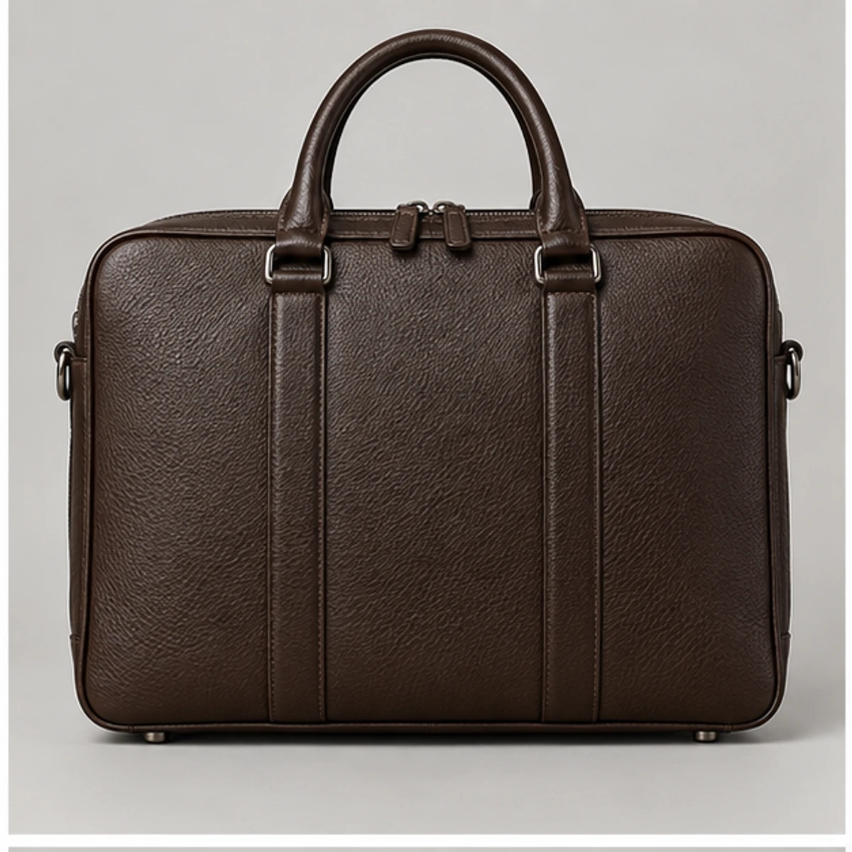 Espresso Double-Gusset Executive Laptop Briefcase - Custom Leather Manufacturer Sialkot Pakistan