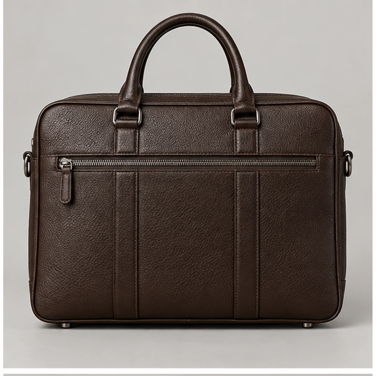 Espresso Double-Gusset Executive Laptop Briefcase manufacturing detail 2