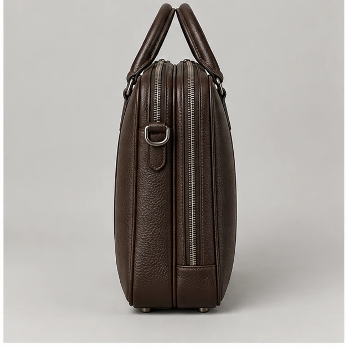 Espresso Double-Gusset Executive Laptop Briefcase manufacturing detail 3