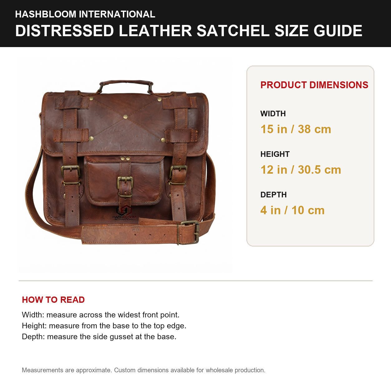 Men's Full-Grain Distressed Leather Satchel Messenger Bag manufacturing detail 6