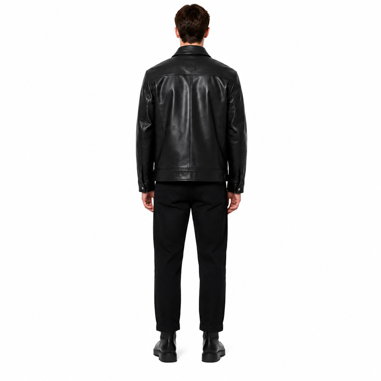 Men's Full-Grain Cowhide Utility Jacket manufacturing detail 2