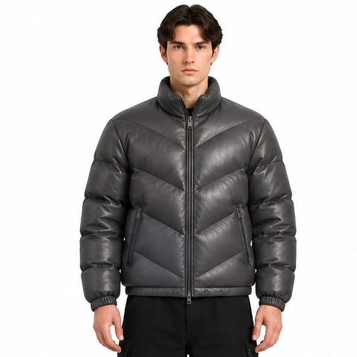Men’s Leather Puffer Jackets: How to Choose Styles for Your Private-Label Collection - Hashbloom International leather manufacturing guide