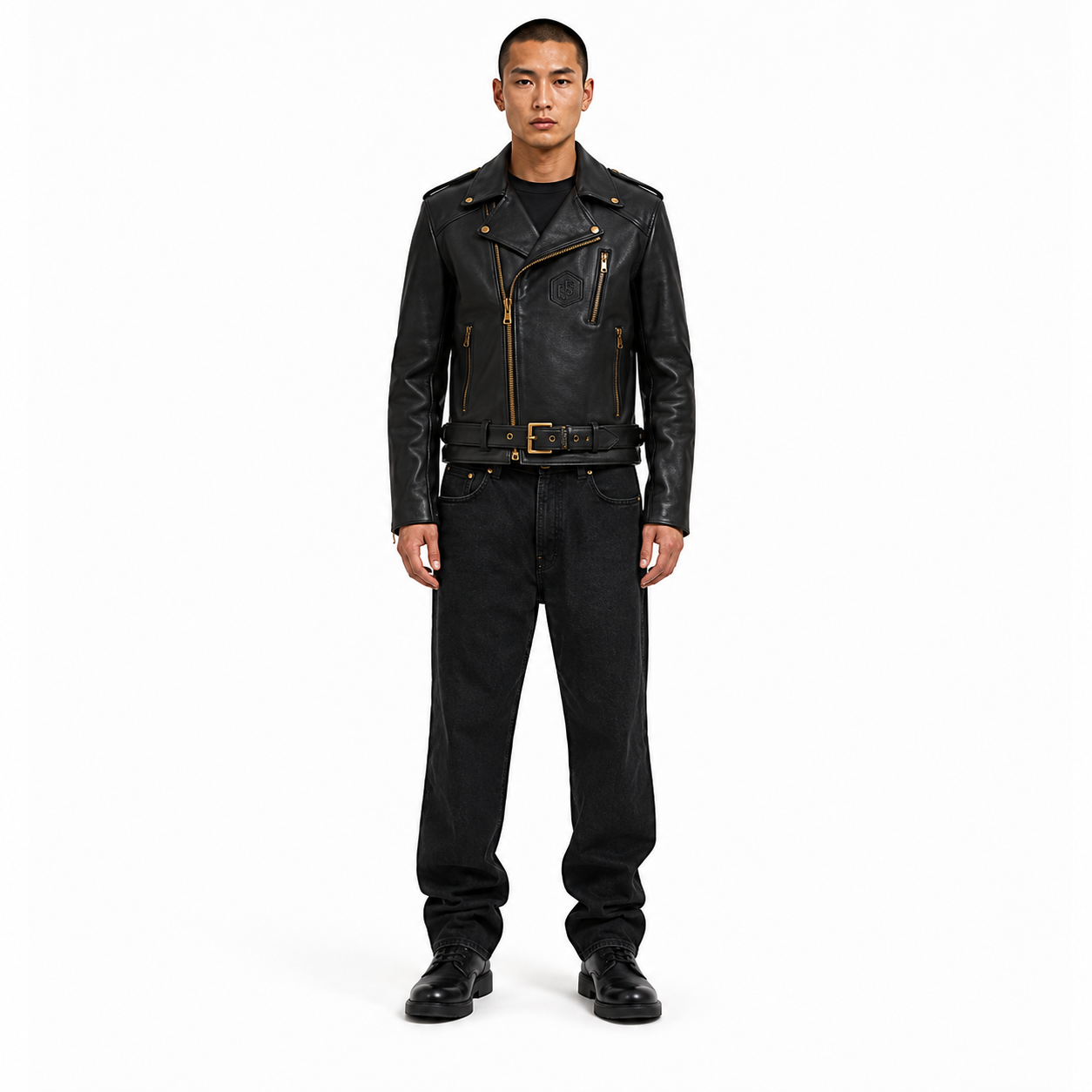 Men's Sheep Nappa Asymmetric Biker Jacket - Custom Leather Manufacturer Sialkot Pakistan