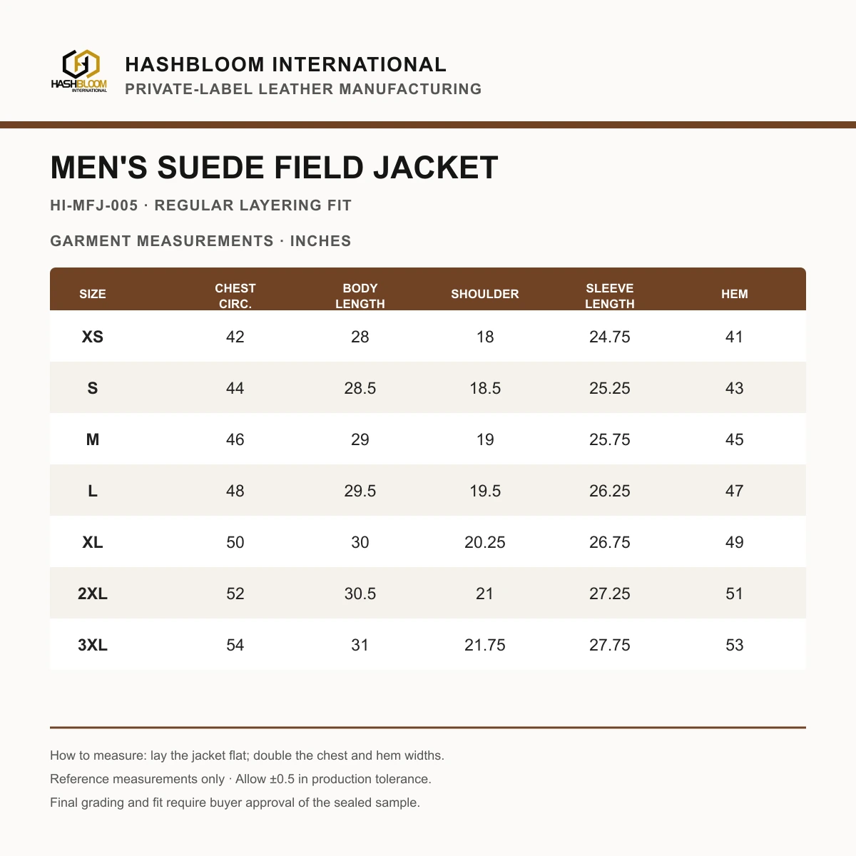 Men's Tobacco Suede Field Jacket manufacturing detail 6