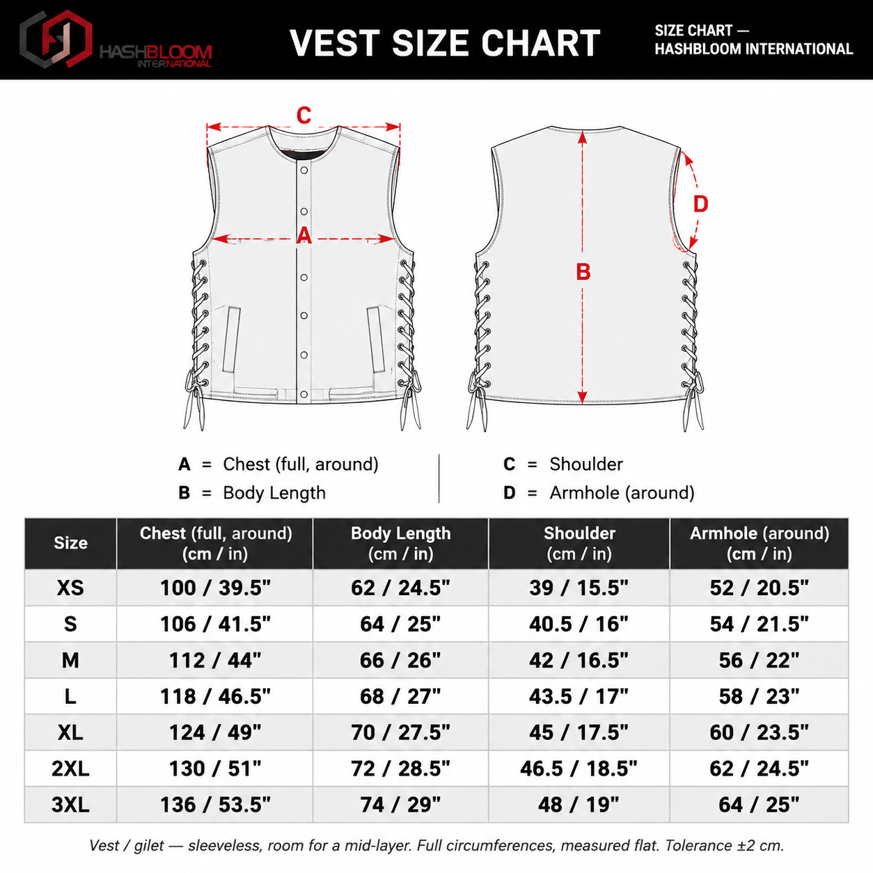Women's Black Cowhide Graphic Motorcycle Vest manufacturing detail 6