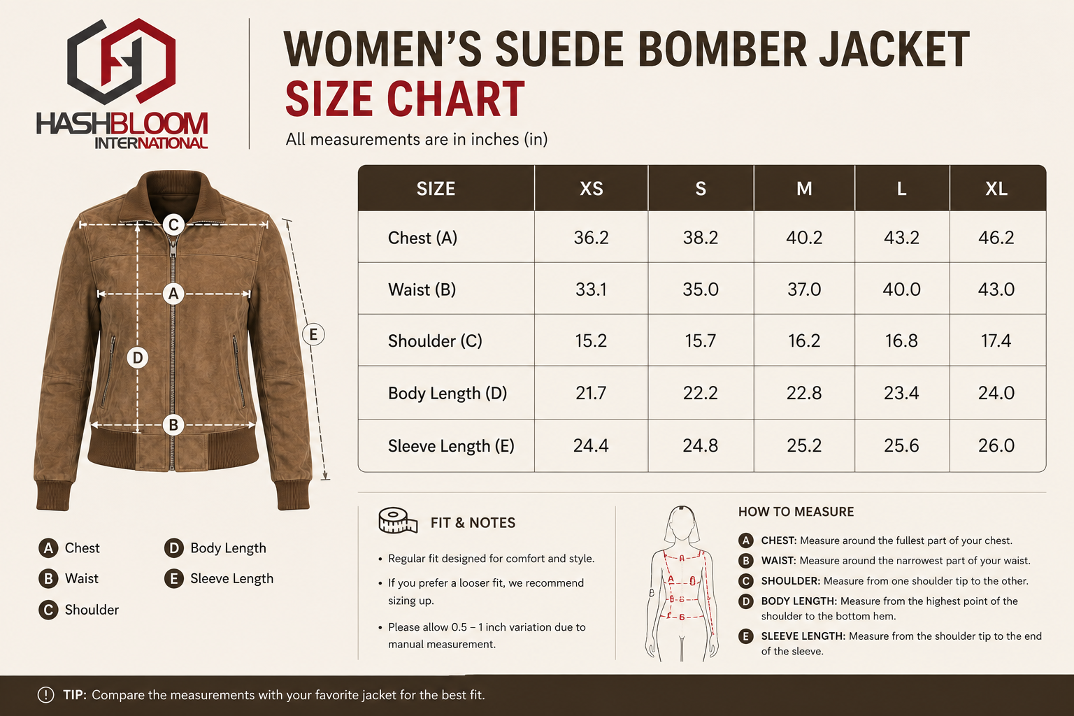 Women's Goat Suede Bomber Jacket manufacturing detail 7