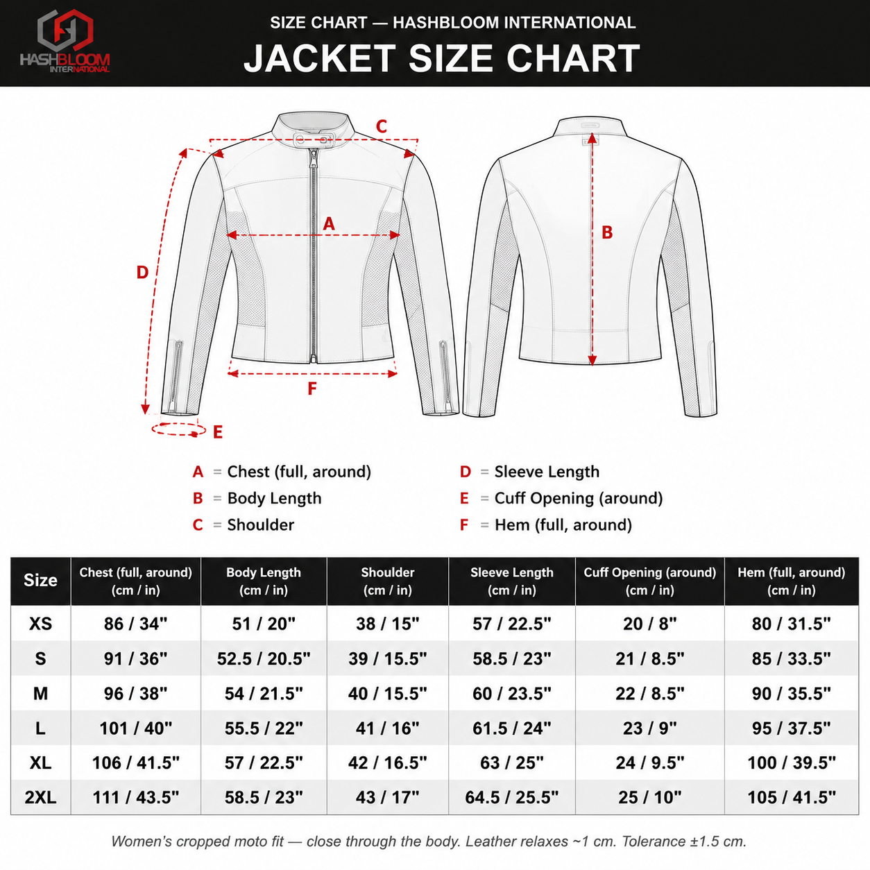 Women's Hybrid Sheep Nappa Cropped Moto Jacket manufacturing detail 5